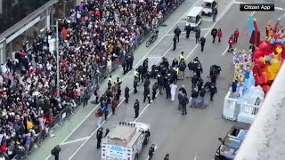 Several protesters arrested during Thanksgiving Parade demonstration [upl. by Redman385]