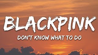 BLACKPINK  Dont Know What To Do Lyrics [upl. by Farleigh]