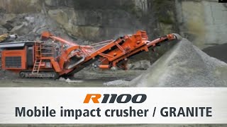 Rockster R1100 closed circuit impact crusher  Gravel [upl. by Sellihca]