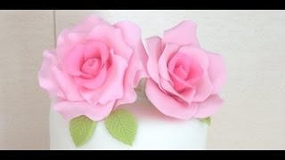 Tutorial  Rosa de fondant  Pasta de flores [upl. by Tteltrab251]