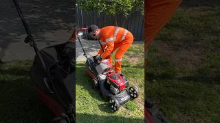 Lawn mower yard clean up  lawn mowers for toddlers  min min playtime lawnmower toddler [upl. by Atnuahsal]