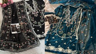 Ziaaz Design Embroidered Suits whatsapp 918981786489 ziaazdesigns [upl. by Sanger701]