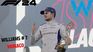 F1 24 Williams Kariyeri Full Race Bölüm 7 Monaco GP  Yıllar Sonra Williamsın İlk Zaferi mi [upl. by Kosey]