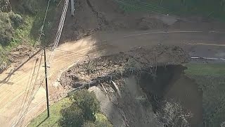 Stretch of Mulholland Drive in Studio City area remains closed after mudslides [upl. by Justina891]