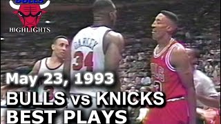 1993 Bulls vs Knicks game 1 highlights [upl. by Beker]