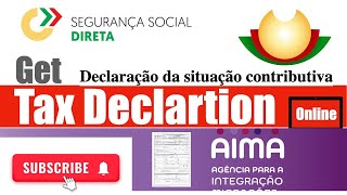 How to download Tax Declaration Certificate For AIMA  SEF from Social Segurança Online in Portugal [upl. by Eidnarb390]