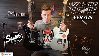 Squier Jazzmaster Vs Mustang Comparison [upl. by Josy391]