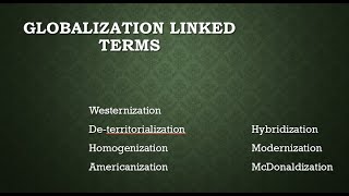 Globalization Terms Part 2 Deterritorialization Hybridization Americanization McDonaldization [upl. by Stephenson169]