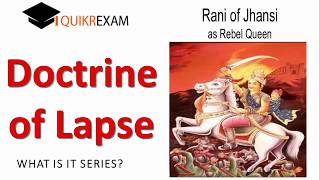 Doctrine of Lapse  Indian History  Quikr Exam [upl. by Aitak]