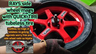 RAYS side wheel mags review with QUICK TIRE TUBELESS [upl. by Evangelin]