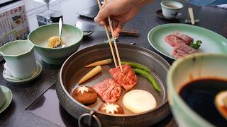 Delicious Wagyu Hotpot in Kyoto Japan [upl. by Aradnahc]