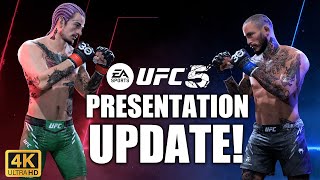 NEW UFC 5 PRESENTATION UPDATE IN 4K THOUGHTS AND SUGGESTIONS [upl. by Acirat]