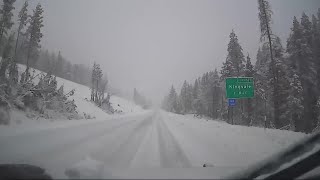 LIVE  Driving through the snow in Northern California [upl. by Nochur]