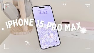 ♡ iphone 15 pro max  aesthetic unboxing [upl. by Mylor]