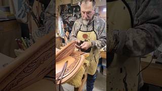 Finishing a custom saddle saddle saddles leatherwork cowboylifestyle cowboy [upl. by Nedra247]