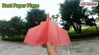 How To Make A Paper Airplane Boomerang With A4 Paper  Paper Plane Boomerang  A5 Maker [upl. by Nanreik]