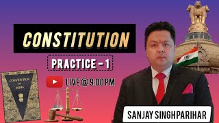 CONSTITUTION PRACTICE  1ROAROUPSIPCSSSC BY SANJAY SINGH PARIHAR  Mission Institute Prayagraj [upl. by Sebastian]