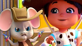 El Raton Vaquero  canción para niños  The Cowboy Mouse [upl. by Ruhtracam339]