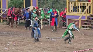 Medieval HorseMounted Knights Jousting and Fighting on Ground to Death  Texas Renaissance Festival [upl. by Nort]