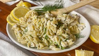 Chicken Orzo Salad With Lemon and Dill Recipe [upl. by Peirce487]