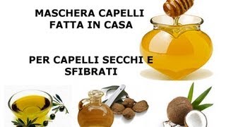 Maschera capelli al miele fatta in casa  Preparazione applicazione e risultato [upl. by Nnylrats]