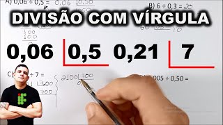 DIVISÃO COM VÍRGULA  EM 2 PASSOS MACETE [upl. by Wojak340]