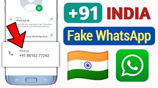 India 🇮🇳 Fake WhatsApp Number  How to create fake whatsapp with indian number [upl. by O'Conner]