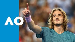 Stefanos Tsitsipas v Nikoloz Basilashvili match highlights 3R  Austalian Open 2019 [upl. by Atnwahsal]