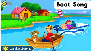 Boat song  vehicle song  Nursery Rhymes amp Kids Songs  Little Stars [upl. by Yoshi]