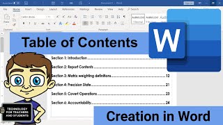 Creating a Table of Contents in Microsoft Word [upl. by Eirek]