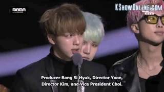 Eng SubBTS winning at MAMA 2015 [upl. by Faden]