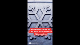 MSReifen gelten ab 1102024 nicht mehr als Winterreifen [upl. by Calie]