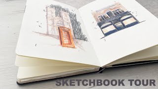 Sketchbook Tour  Moleskine Sketchbook November19  December22 [upl. by Eimrots]