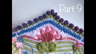 Crochet Spring Fling Garden Part 9 Rnds 4649 [upl. by Bodrogi961]