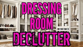 DRESSING ROOM DECLUTTER  MARIE KONDO  ORGANIZATION TIPS AND TRICKS [upl. by Ishii250]