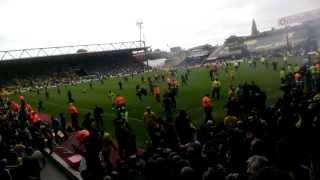 Watford v Leicester pitch invasion HD 1252013 [upl. by Neilla242]