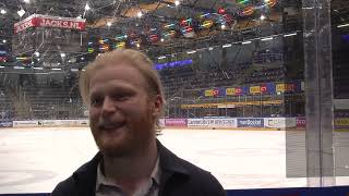 INTERVIEW Reno de Hondt post game semi final Oberliga game 2 Tilburg  Weiden 21 OT series 11 [upl. by Lennon174]