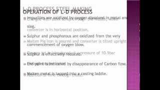 Manufacture of Steel by L D process [upl. by Atiuqahc]