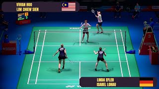 BADMINTON  Vivian HOOLIM Chiew Sien MAS vs Linda EFLERIsabel LOHAU GER  Japan Open 2022 [upl. by Pall]