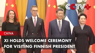 Xi Holds Welcome Ceremony for Visiting Finnish President [upl. by Hose739]