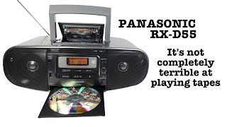 REVIEW Panasonic RXD55  Possibly the last halfdecent Cassette Boomboxin the world [upl. by Ylrebmek277]