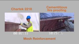 Chartek 2218 vs Cementitious Passive Fire Protection [upl. by Aneloc]