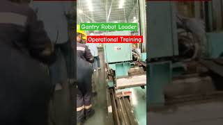 Robot Gantry Loader For CNC Machine Line electrical videoshort robotics loader cncmachine [upl. by Nooj291]