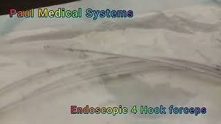 Endoscopy 4 Hook forceps gastroenterology gastroenterologist surgicalinstruments endoscopy [upl. by Darwin]