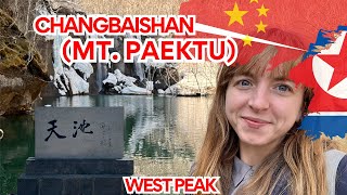 Trip to Changbaishan on North Korean Border Pt 2 Paektusan West Peak [upl. by Dnalhsa]