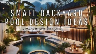 Small Backyard Pool Ideas Landscaping Waterfall Garden on a Budget pooldesign backyardmakeover [upl. by Nuj]