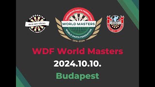 WDF World Masters 2024 ┃ 20241010┃Budapest LIVE [upl. by Doubler]