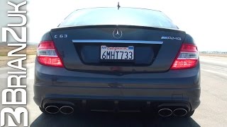 Mercedes C63 AMG with Resonator Delete Exhaust Note [upl. by Jory]