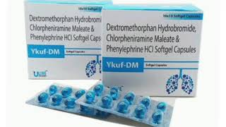 Ykuf DMC Capsule Dextromethorphan Hydrobromide Chlorpheniramine Maleate Phenylephrine HCI Capsules [upl. by Erodavlas]