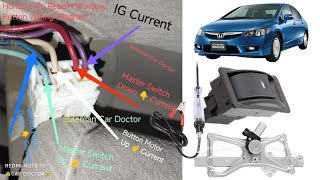 Honda Civic Reborn 2010 Window Not working  Window Button wiring Diagram 5 pin wire Diagram Easy [upl. by Gennifer944]